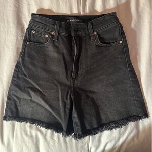 Aritzia black denim shorts